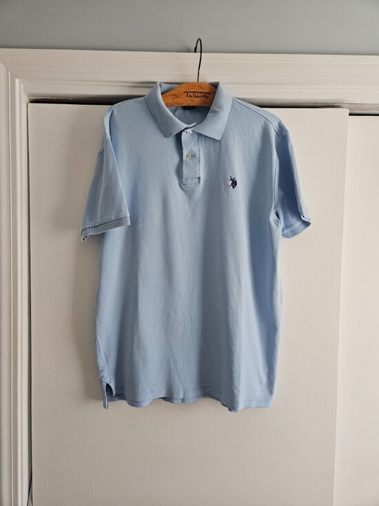 U.S. Polo Assn. Other - US Polo Assn Light Blue Short Sleeve Embroidered Polo Medium Shirt